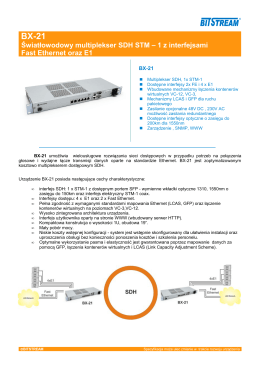 Światłowodowy multiplekser SDH STM – 1 z