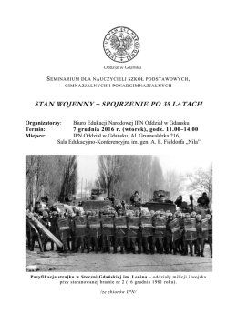 stan wojenny &ndash; spojrzenie po 35 latach