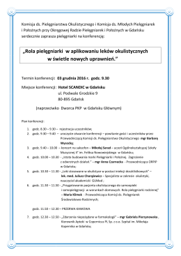 Informacje o konferencji i Plan konferencj do pobrania