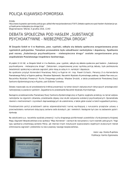 substancje psychoaktywne - niebezpieczna droga