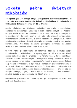Szkoła pełna świętych Mikołajów
