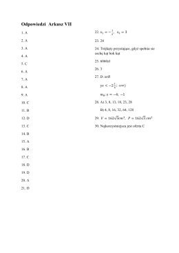 Odpowiedzi arkusz 7