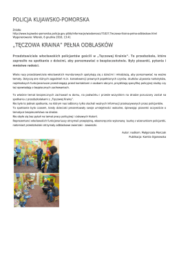 „tęczowa kraina” pełna odblasków - Policja Kujawsko