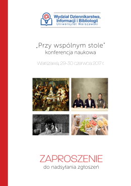 zaproszenie - Wydział Dziennikarstwa, Informacji i Bibliologii UW