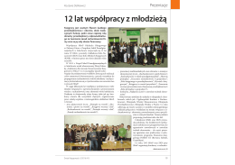 12 lat wsp&oacute;łpracy z młodzieżą