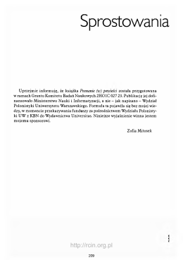 Sprostowania "Teksty Drugie" 3 (2004).