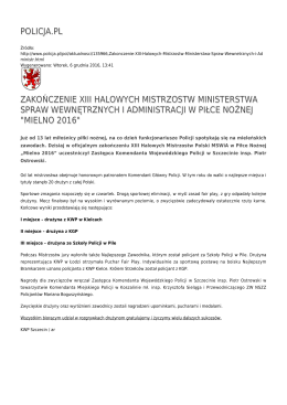 policja.pl zakończenie xiii halowych mistrzostw ministerstwa spraw