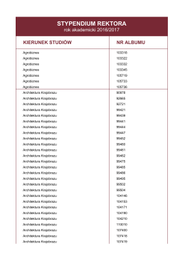 STYPENDIUM REKTORA