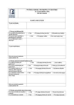 Karta recenzji