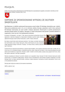 policja.pl odpowie za spowodowanie wypadku ze skutkiem