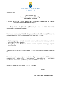 Pobierz plik - Biuletyn Informacji Publicznej Uniwersytetu