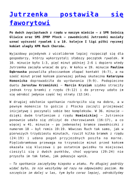 Jutrzenka postawiła się faworytowi