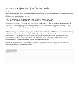 Generuj PDF - Komenda Miejska Policji w Częstochowie