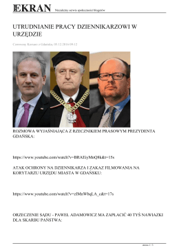 utrudnianie pracy dziennikarzowi w urzędzie