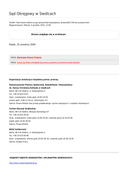 Generuj PDF - Sąd Okręgowy w Siedlcach
