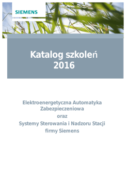 Katalog szkoleń 2016 - Digital Grid