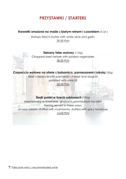 MENU 2016 - Hotel Królewski