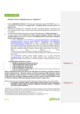 Regulamin Promocji