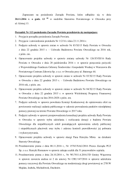 Posiedzenie Zarządu Powiatu