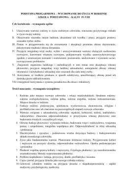Wychowanie do życia w rodzinie