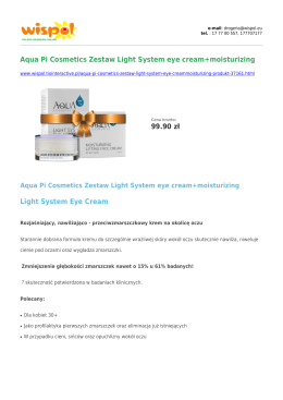 Aqua Pi Cosmetics Zestaw Light System eye cream+
