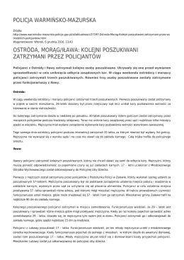 POLICJA WARMIŃSKO-MAZURSKA OSTRÓDA, MORĄG: KOLEJNI