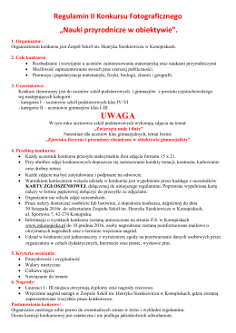 regulamin konkursu na najciekawszą prezentację multimedialną