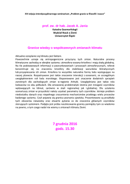 Streszczenie wykładu