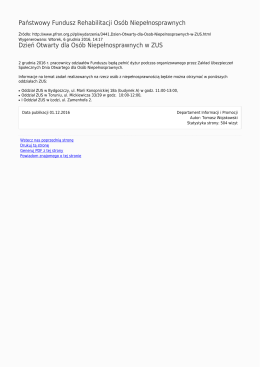 Generuj PDF z tej strony - Państwowy Fundusz Rehabilitacji Osób