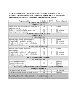 Program Studiów Doktoranckich WDIiB UW