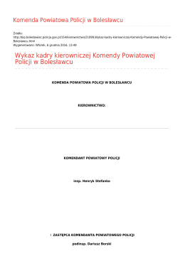 Generuj PDF - Komenda Powiatowa Policji w Bolesławcu