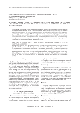 Wp³yw modyfikacji chemicznych włókien naturalnych na palnoœć