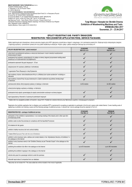 załącznik do formularza zgłoszeniowego A1