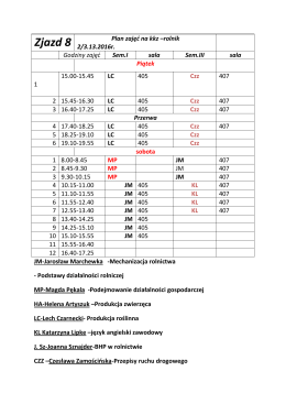plan zajęć na KKZ-rolnik