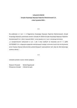 Uchwała Nr 0810-2016
