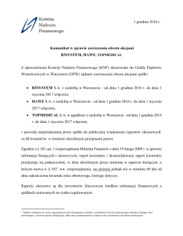 pobierz komunikat - Komisja Nadzoru Finansowego