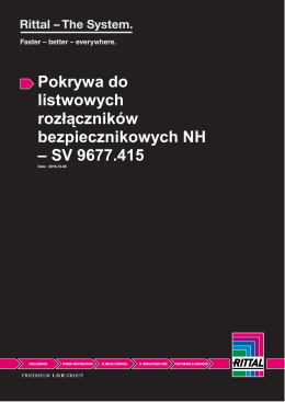 Pokrywa do listwowych rozłączników bezpiecznikowych NH