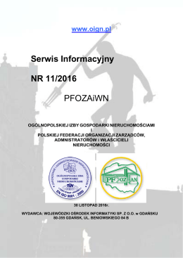 Serwis OIGN Listopad 2016