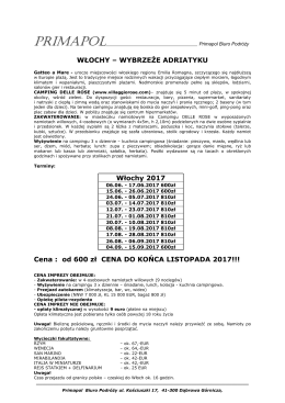 Włochy Gatteo A Mare LATO 2017 Cena promocyjna do