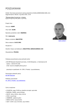 Generuj PDF - Poszukiwani