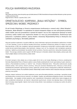 kampania &bdquo;biała wstążka&rdquo; &ndash; symbol sprzeciwu wobec przemocy