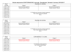 Studia stacjonarne DOKTORANCKIE, kierunek: Zarządzanie