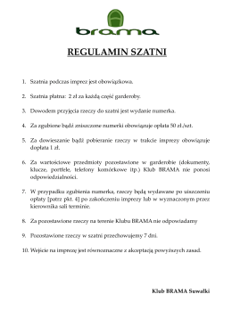 regulamin szatni