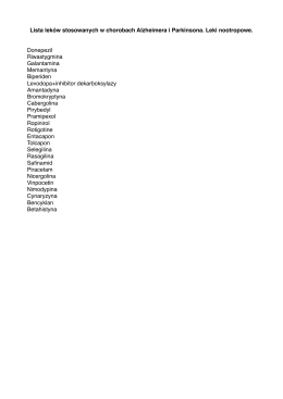 Lista lekowdegeneracyjne