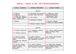 Zmiany godzin dowozów i odwozów w dniu 29 listopada 2016