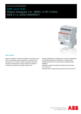 ABB i-bus® KNX Wyjście analogowe, 4-kr., MDRC, 0-10V, 0