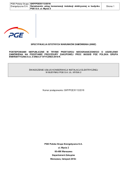 PGE Polska Grupa Energetyczna S.A. GKP/PGE/0113/2016