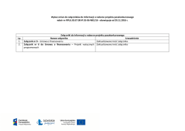 Wykaz zmian do załączników do Informacji o naborze projektu