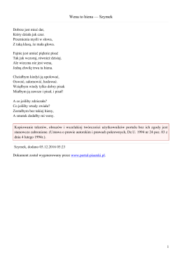 Wena to hiena — Szymek