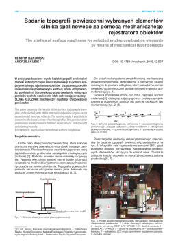 Badanie topografii powierzchni wybranych elementów